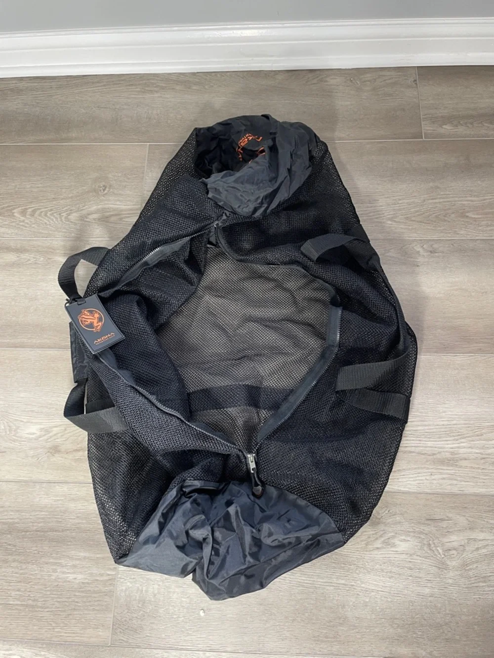 Akona Black Mesh Gear Bag - Lightweight Duffle